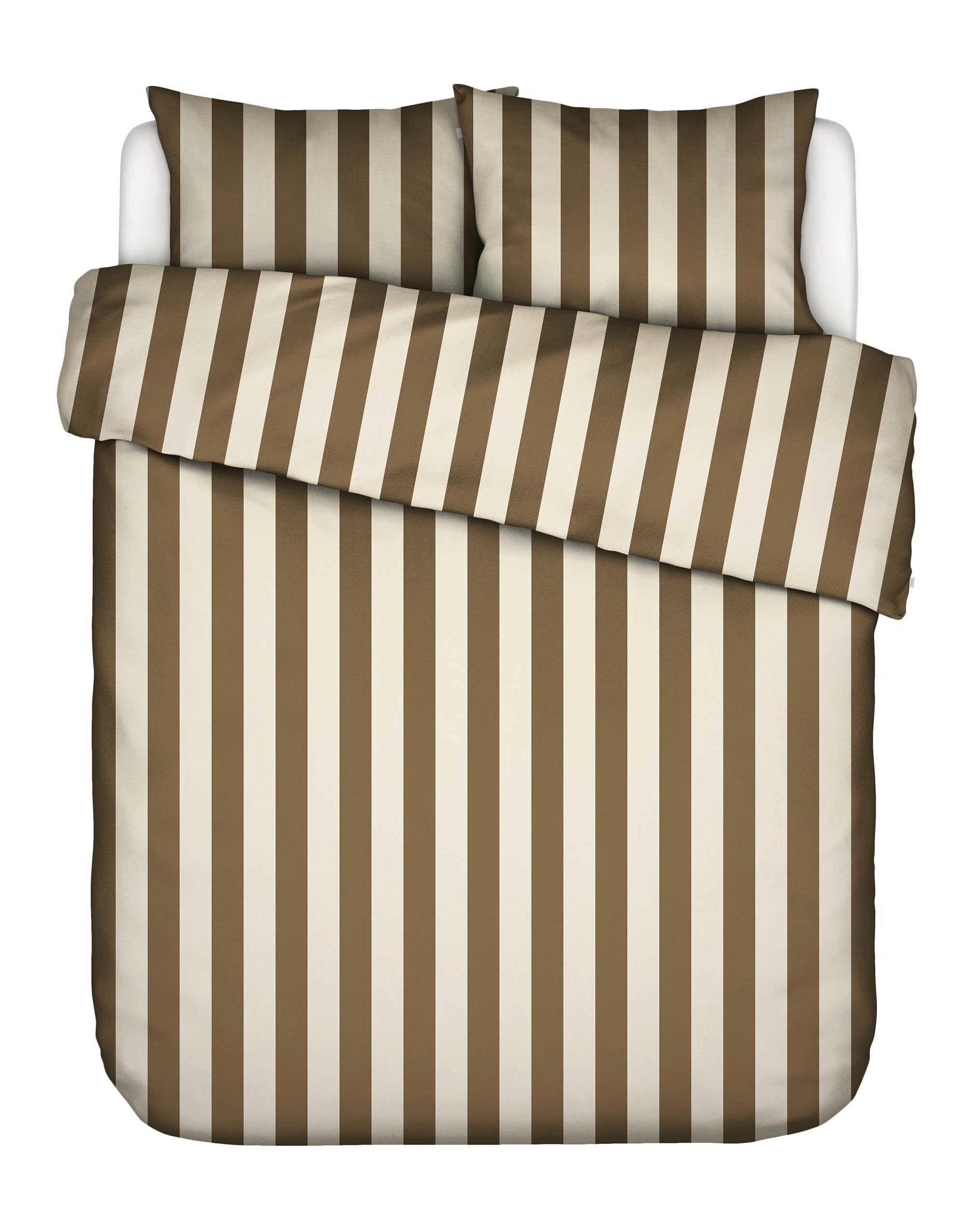 BETTWÄSCHE 3-teilig Minte Satin 200/200 cm  - Hellbraun/Creme, KONVENTIONELL, Textil (200/200cm) - Essenza