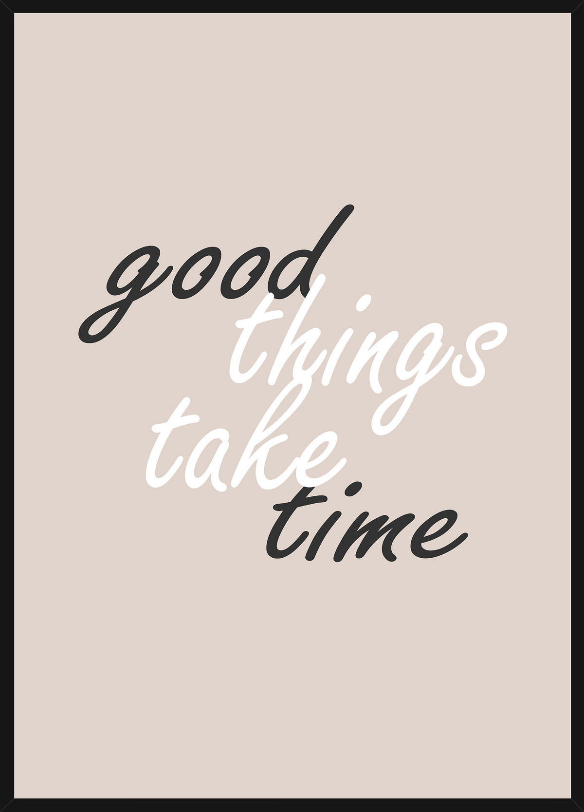 ART PRINT 50/70 cm  - multicolor/negru, Lifestyle, material pe bază de lemn (50/70cm) - Monee