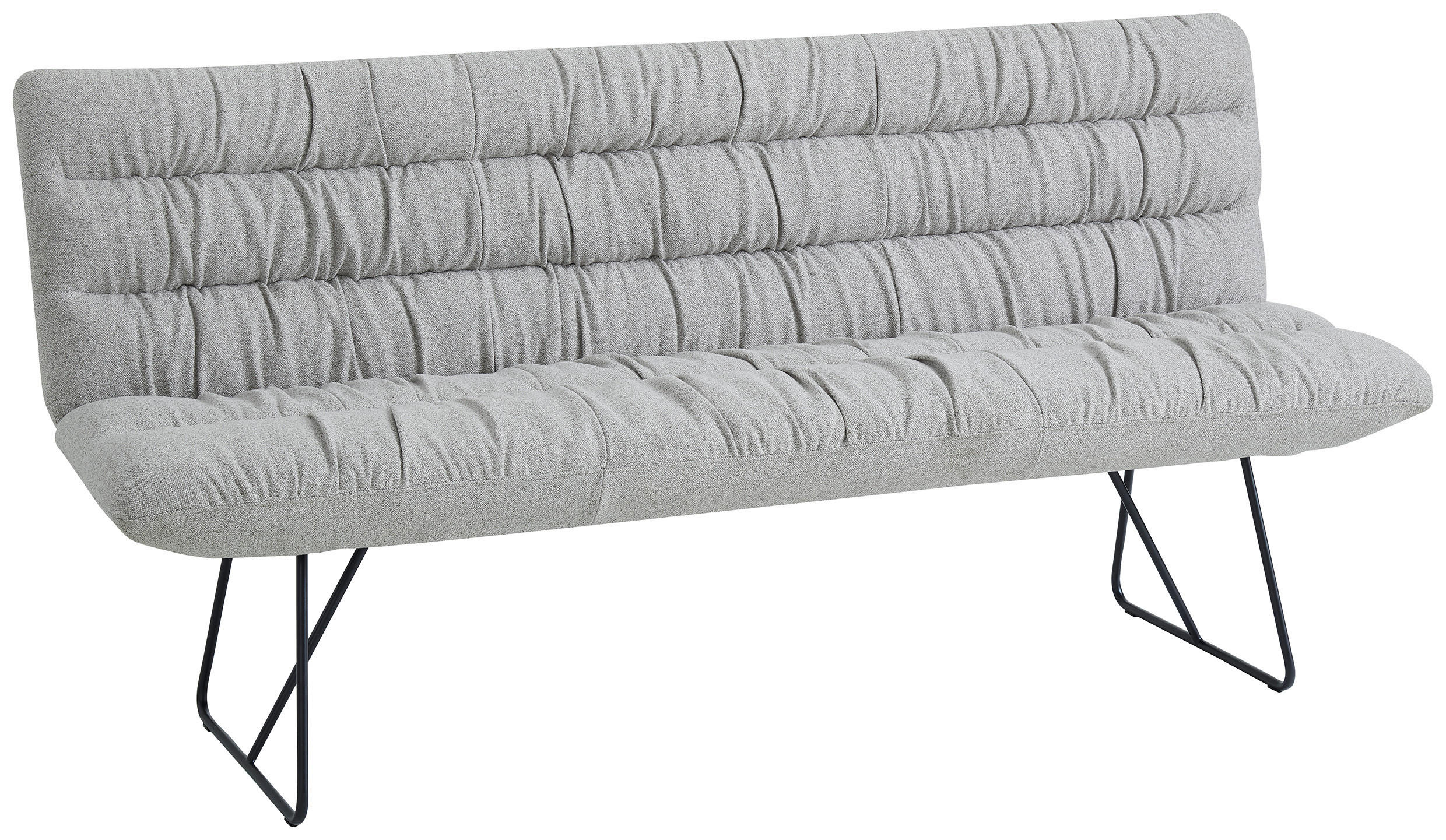Dieter Knoll Sitzbank Schwarz, Hellgrau 182x88x66 cm