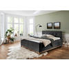 BOXBETT 180/200 cm,  in Anthrazit, Bettkasten, Topper, H3 + H3 = fest  - Eichefarben/Anthrazit, MODERN, Holz/Textil (180/200cm) - Livetastic