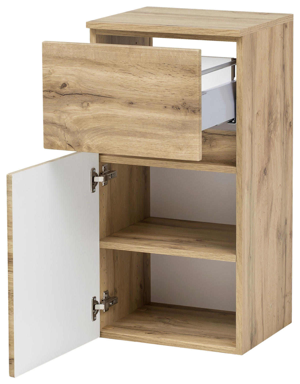UNTERSCHRANK 40/79/35 cm   - Eichefarben/Silberfarben, KONVENTIONELL, Holzwerkstoff (40/79/35cm) - Held