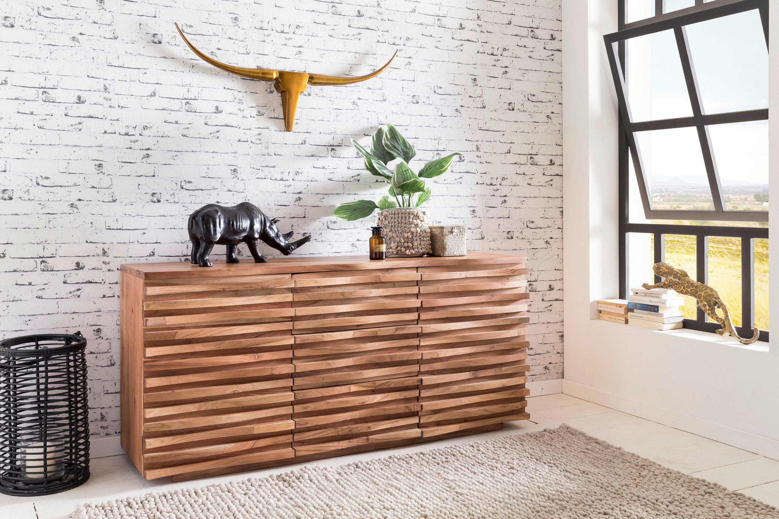 SIDEBOARD 160/75/43 cm  - Akaziefarben, Design, Holz (160/75/43cm) - MID.YOU