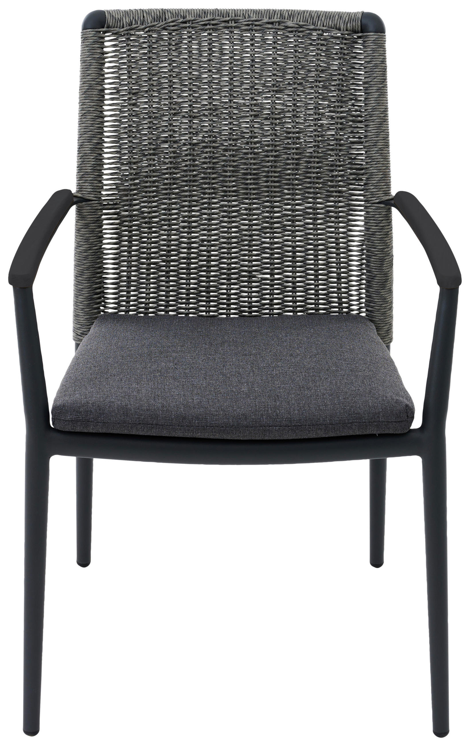 STAPELSESSEL Aluminium Grau  - Anthrazit/Grau, Design, Kunststoff/Textil (56,5/84/62cm) - Siena Garden