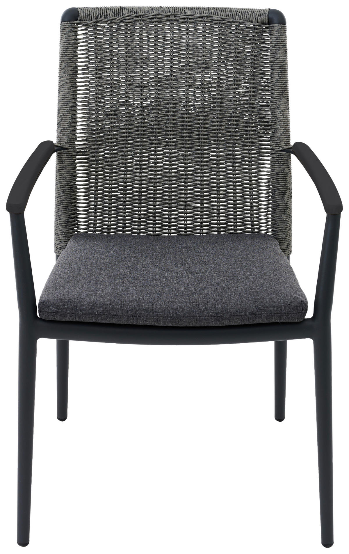 STAPELSESSEL Aluminium Grau  - Anthrazit/Grau, Design, Kunststoff/Textil (56,5/84/62cm) - Siena Garden
