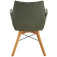ARMLEHNSTUHL drehbar  in Flachgewebe  - Eichefarben/Olivgrün, Design, Holz/Textil (61/87/63cm) - Waldwelt