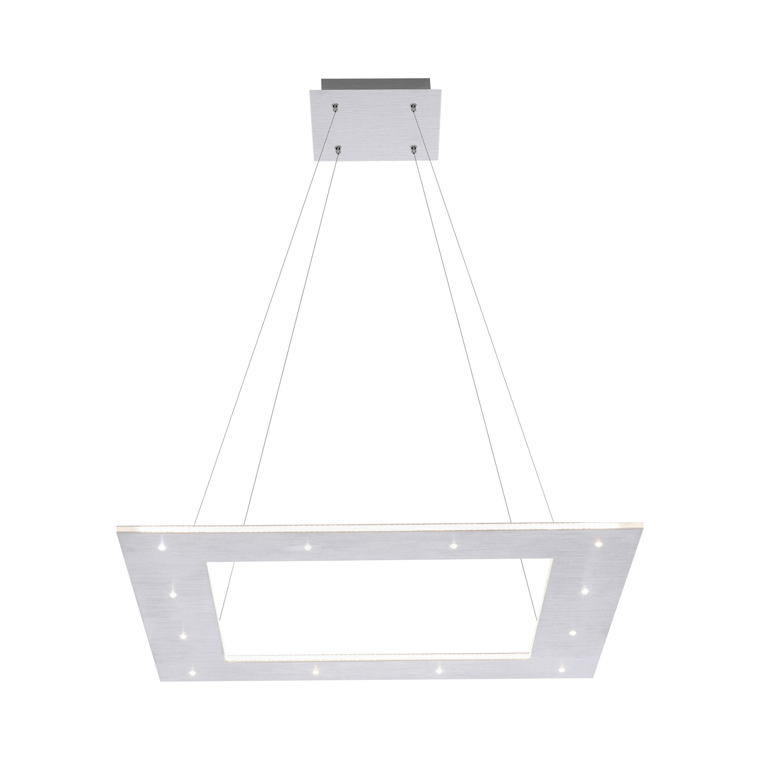LED-HÄNGELEUCHTE PURE-COSMO 50/50/200 cm   - Alufarben, Design, Kunststoff/Metall (50/50/200cm)