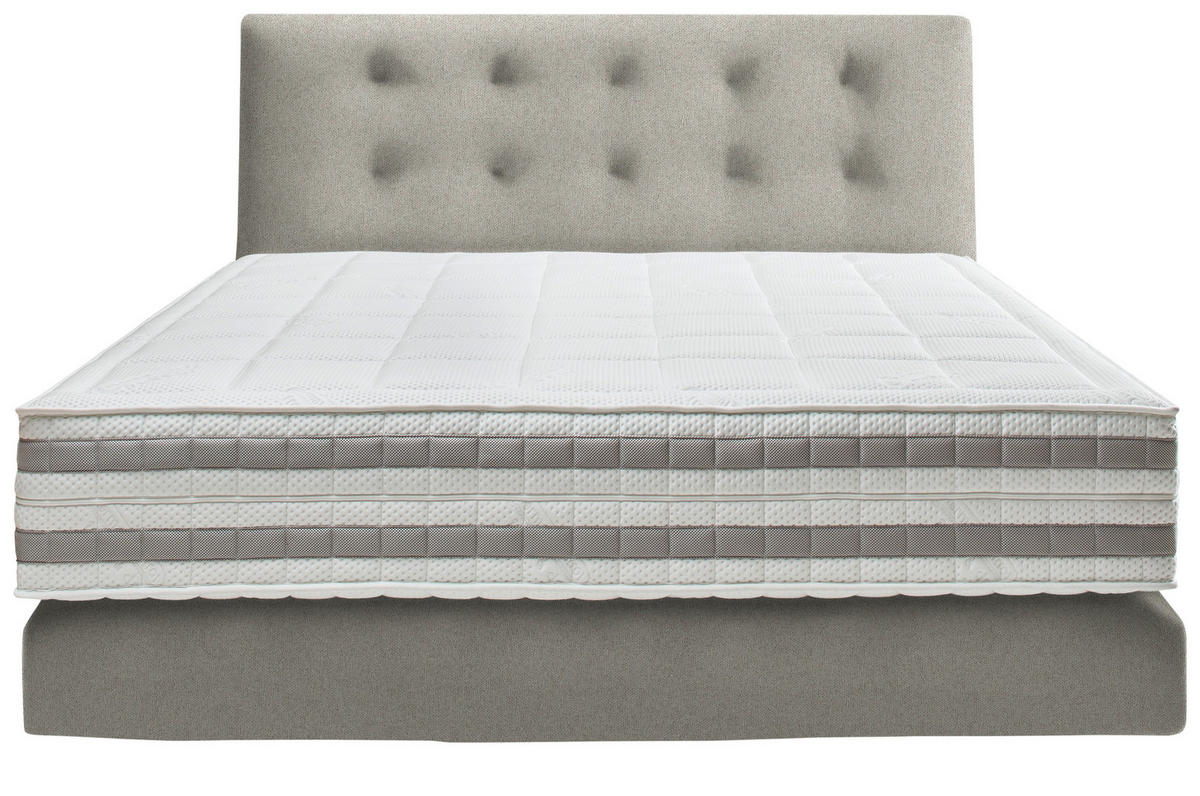 BOXSPRINGBETT 160/200 cm  in Beige  - Beige, KONVENTIONELL, Holz/Textil (160/200cm) - Dieter Knoll
