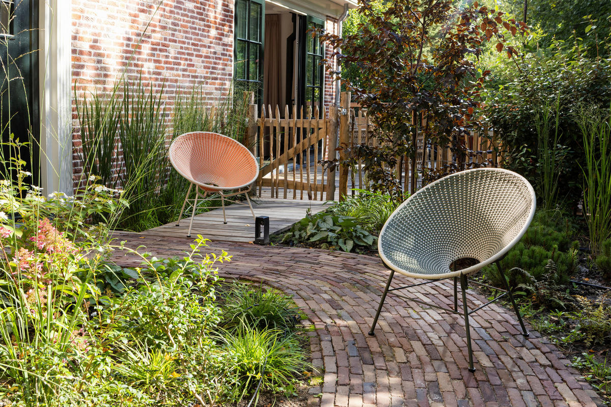 GARTENSESSEL Metall, Kunststoff Orange  - Beige/Orange, MODERN, Kunststoff/Metall (73/81/71cm) - Livetastic