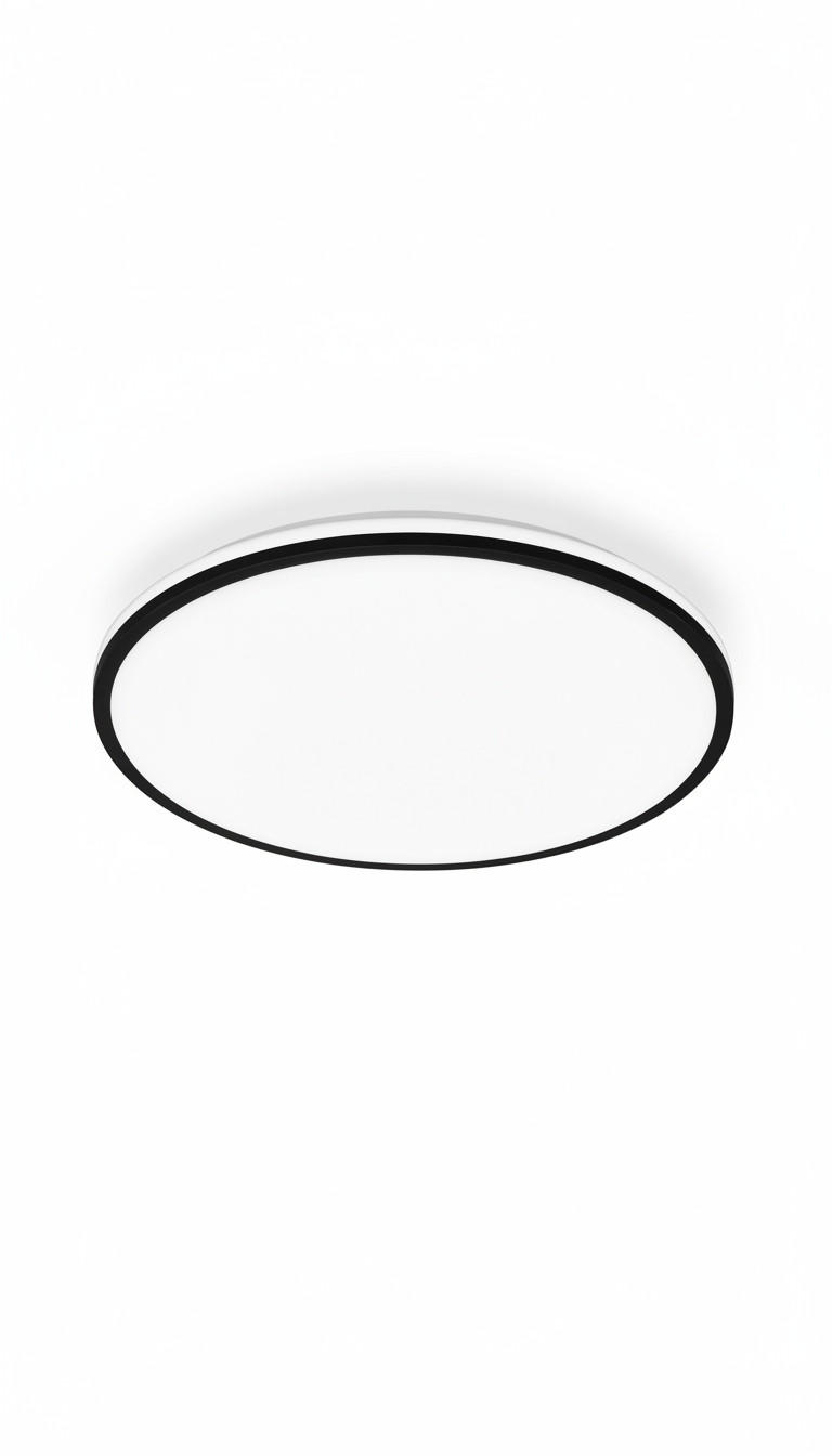 LED-DECKENLEUCHTE Pulap A 33/6 cm   - Schwarz, Basics, Kunststoff (33/6cm) - Briloner