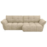 SAROKKANAPÉ textil bézs  - bézs/fekete, Design, műanyag/textil (312/177cm) - Welnova