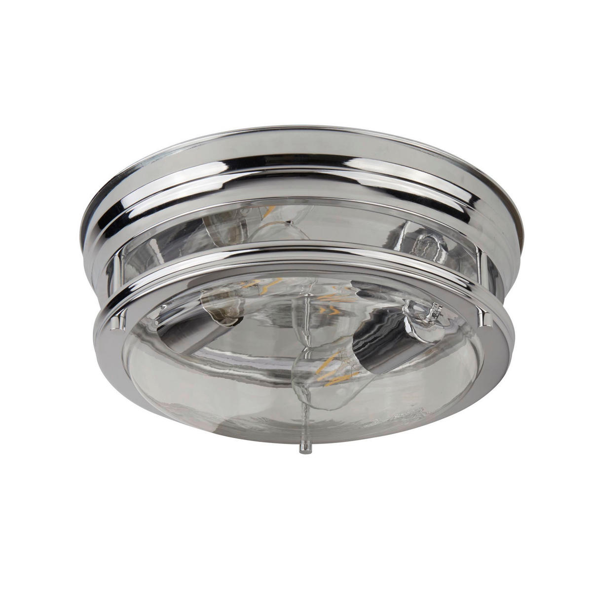 BADEZIMMER-DECKENLEUCHTE  35/14,5 cm    - Chromfarben, Basics, Glas/Metall (35/14,5cm)