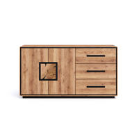 SIDEBOARD  146/77/40 cm 3 Schublade(n)  - Wildeiche/Schwarz, Basics, Holz (146/77/40cm) - Livetastic