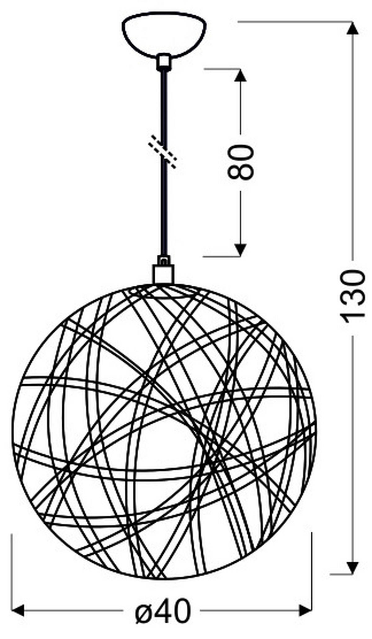 PENDELLAMPA Frida 40/40 cm  - svart, Klassisk, plast (40/40cm)