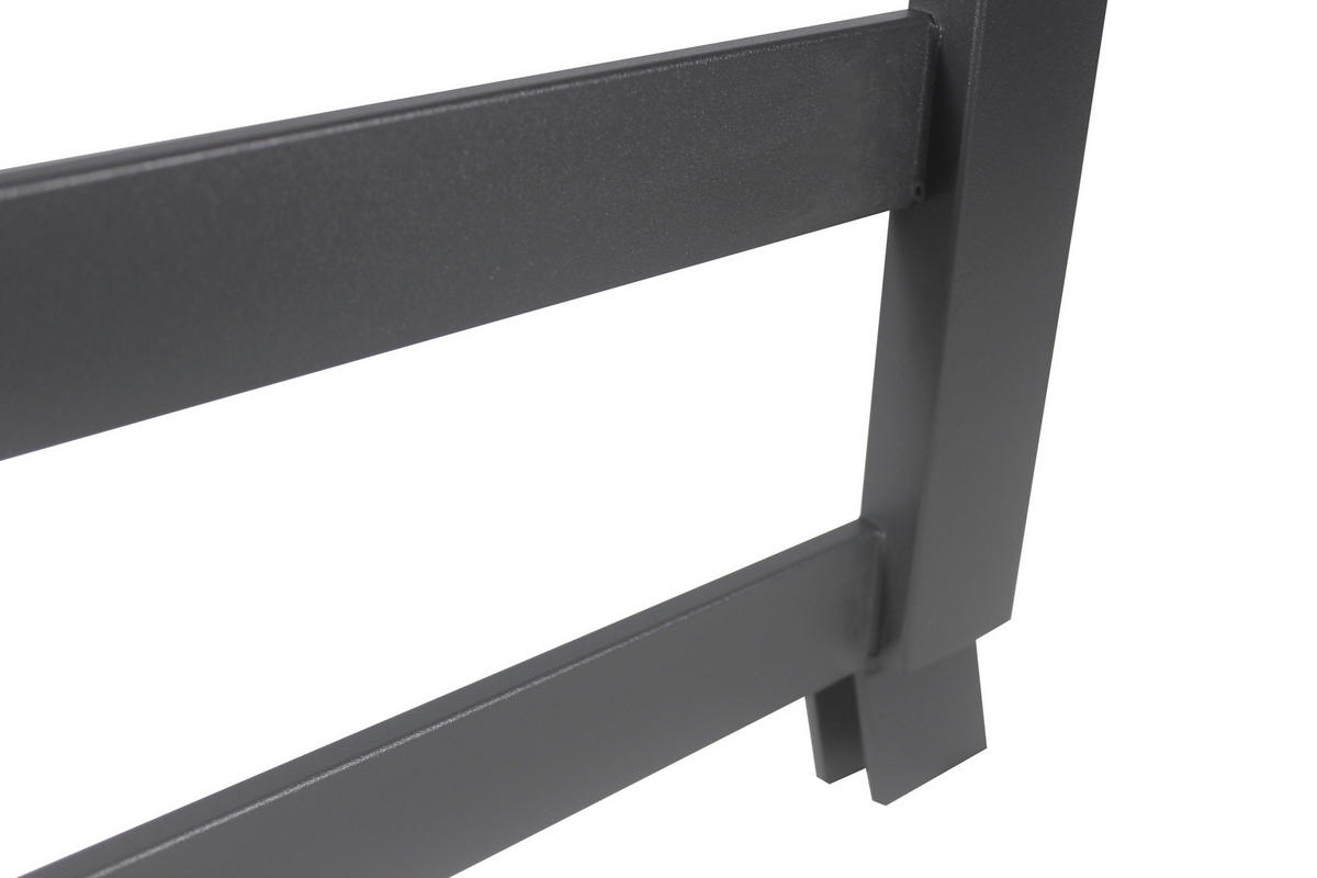 RÜCKENLEHNE 58,5/2,5/53,5 cm  Aluminium  - Anthrazit/Hellgrau, MODERN, Textil/Metall (58,5/2,5/53,5cm) - Ambia Garden