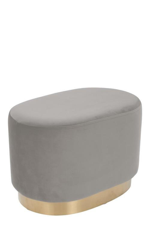 TABURET, dřevo, textil, kompozitní dřevo, 35,5/43/55 cm - šedá/barvy zlata, Basics, dřevo/kompozitní dřevo (35,5/43/55cm)