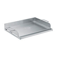 GRILLPLATTE - Edelstahlfarben, Basics, Metall (46,5/33,5/8cm) - CHEF CUISINE