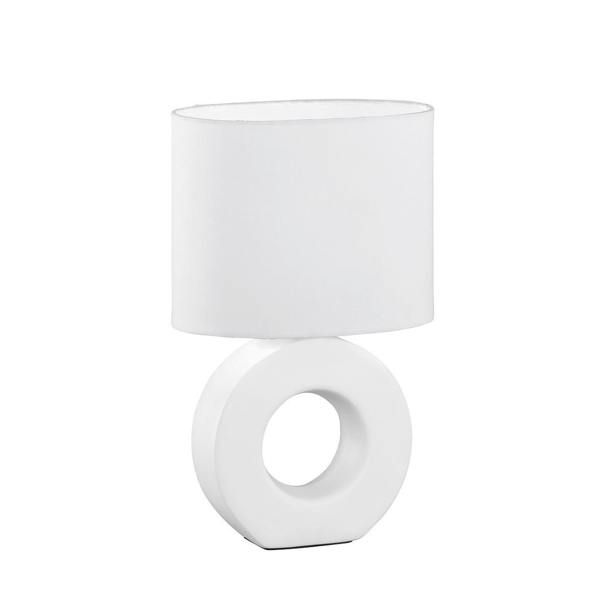 STONA LAMPA Ponti  - bela, Osnovno, tekstil/keramika (20/13/31cm)