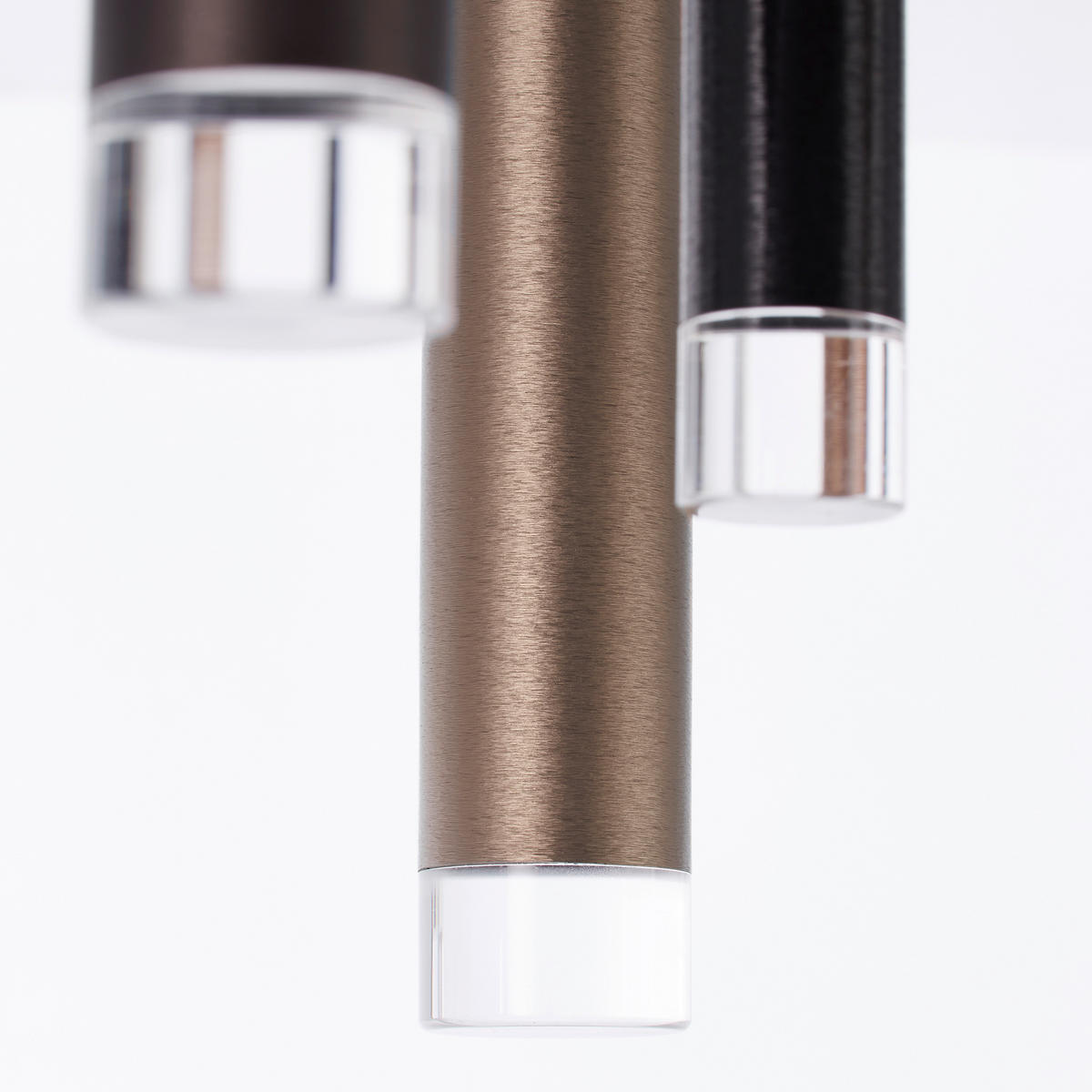 LED-DECKENLEUCHTE 4 W    50/35/21 cm  - Schwarz/Alufarben, Design, Kunststoff/Metall (50/35/21cm) - Brilliant