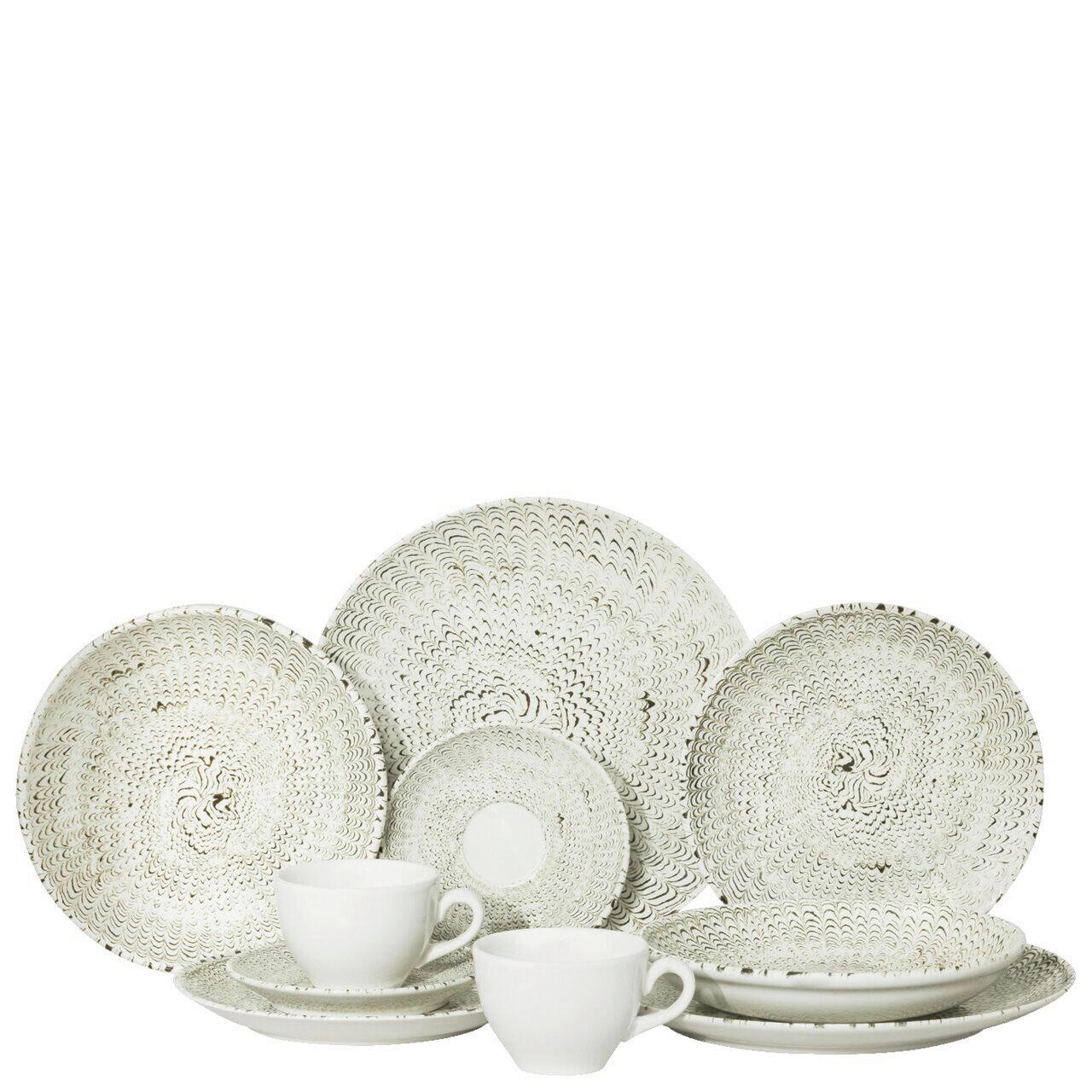 KOMBISERVICE Beige Sandora - Lightbeige 10-teilig 2 Personen  - Beige, Trend, Keramik (29/30,5/32,7cm) - Thomas