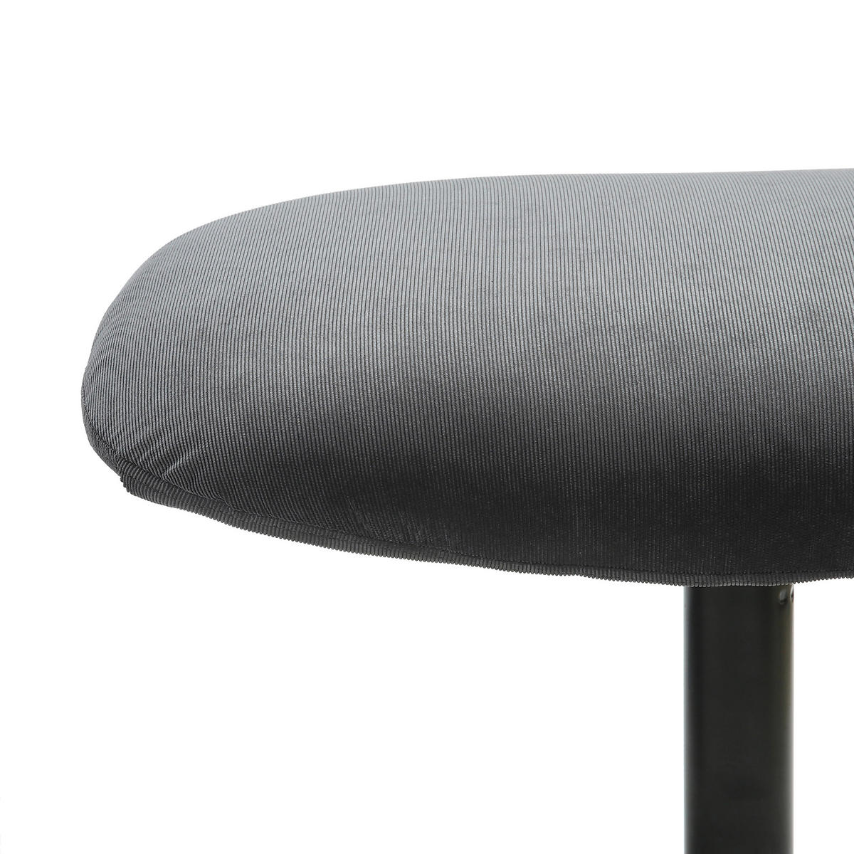 SESSELSET in Cord Anthrazit  - Anthrazit/Schwarz, MODERN, Textil/Metall (82/106/85cm) - Livetastic