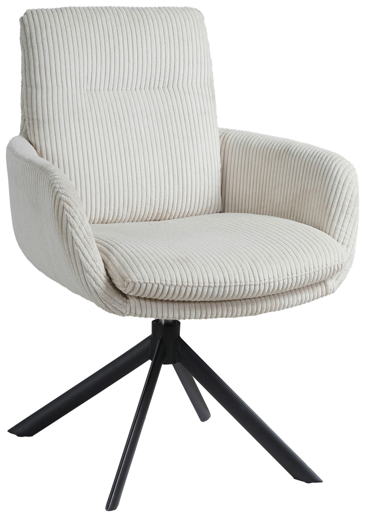 ŽIDLE S PODRUČKAMI, železo, manšestr, krémová - černá/krémová, Design, kov/textil (64/89/67cm) - Novel