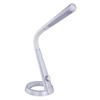 LED ÍRÓASZTALI LÁMPA - ezüst/fehér, Design, műanyag (34,3/18,3/64cm) - Novel