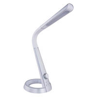 LED ÍRÓASZTALI LÁMPA - ezüst/fehér, Design, műanyag (34,3/18,3/64cm) - Novel