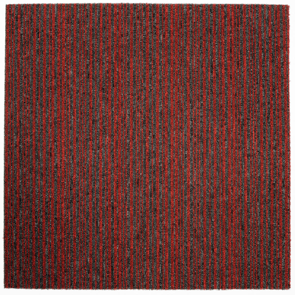 TEPPICHFLIESE Astra Stripe 420 50/50 cm in Grau, Rot  - Rot/Grau, Basics, Textil (50/50cm)