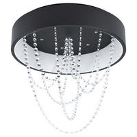 LED-DECKENLEUCHTE BERLONA 59,5/56,5 cm   - Klar/Weiß, Design, Glas/Metall (59,5/56,5cm) - Eglo