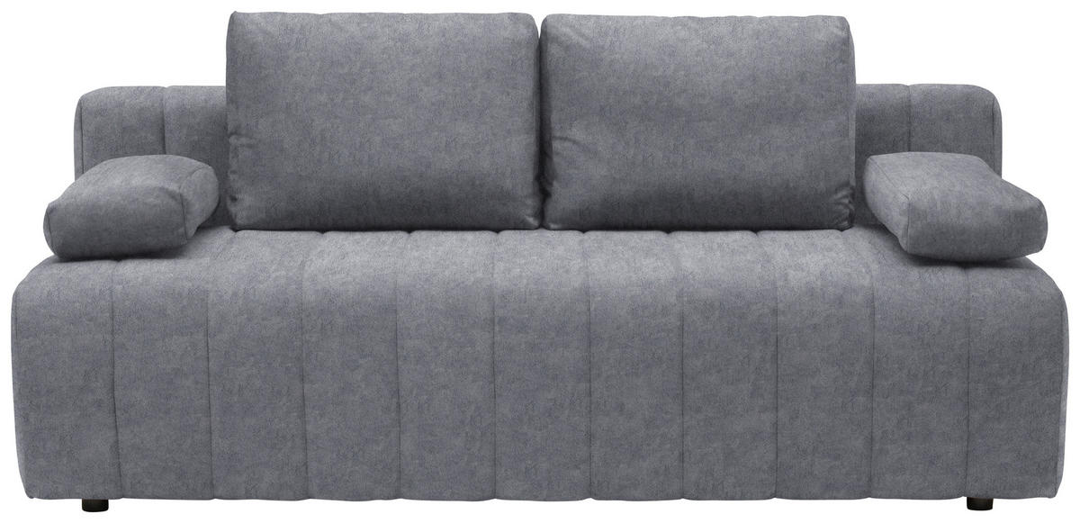 SCHLAFSOFA  mit Stoffauswahl, Schlafen auf Sitzhöhe Flachgewebe Grau  - Schwarz/Grau, MODERN, Kunststoff/Textil (194/78-87/92cm) - MID.YOU