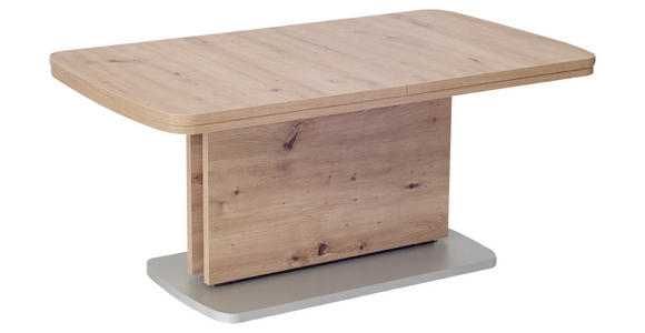 COUCHTISCH in Holzwerkstoff 110/63/53 cm  - Eichefarben/Silberfarben, KONVENTIONELL, Holzwerkstoff (110/63/53cm) - Venda