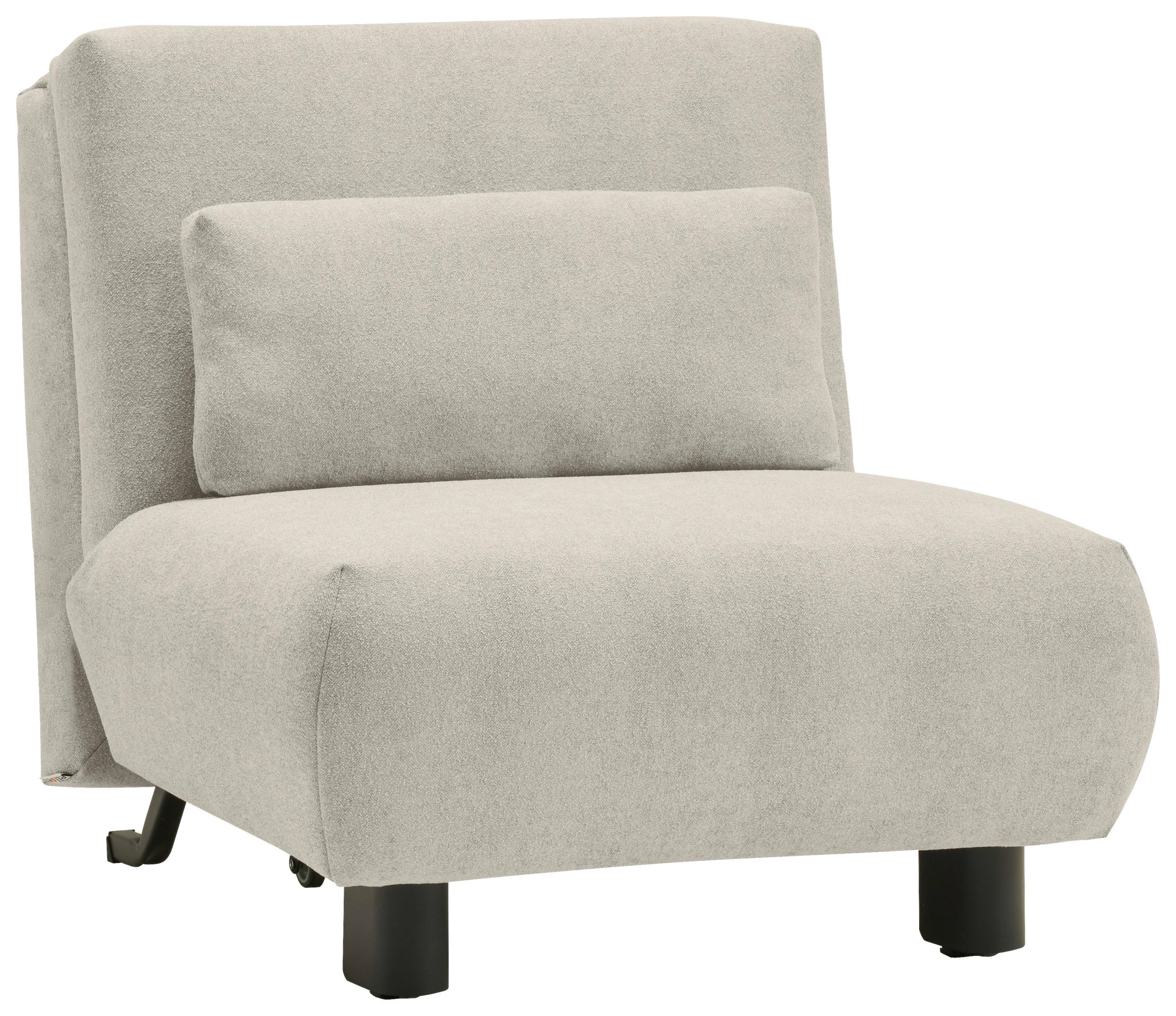 SCHLAFSESSEL Flachgewebe Hellgrau    - Hellgrau/Schwarz, KONVENTIONELL, Textil/Metall (90/85/100cm) - Carryhome