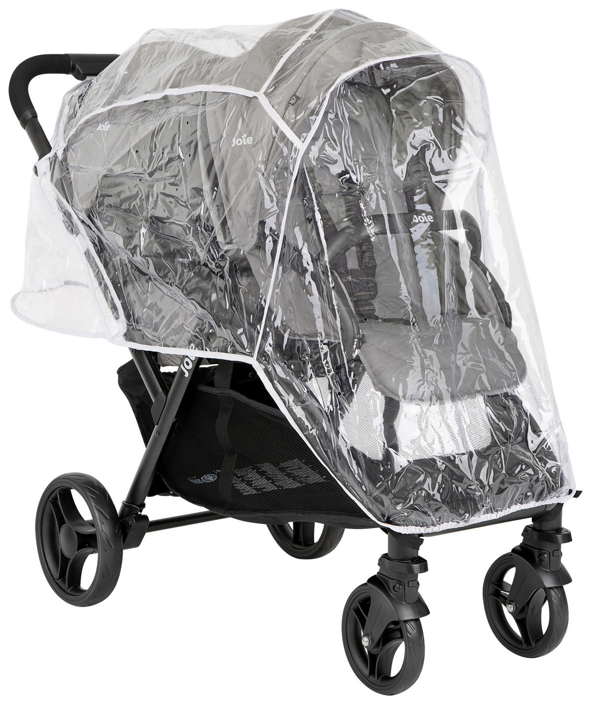 GESCHWISTERWAGEN EVALITE DUO  - Schwarz/Grau, Basics, Textil/Metall (56/101,5/104cm) - Joie