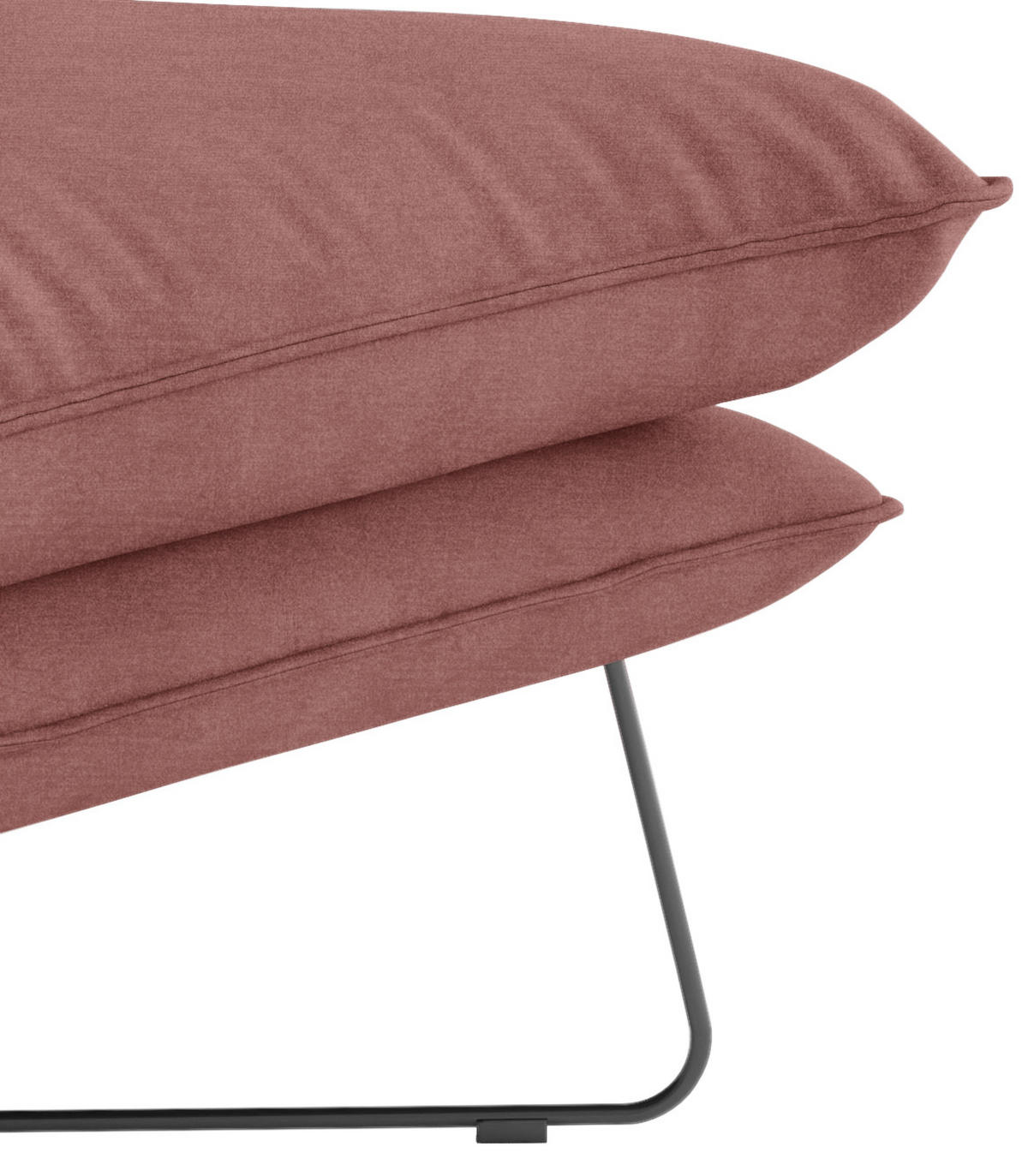 SESSEL in Velours Beere  - Beere/Schwarz, Design, Textil/Metall (72/84/90cm) - Hom`in