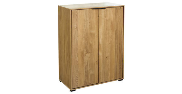 AKTENSCHRANK Eiche furniert, massiv Eichefarben  - Eichefarben, Natur, Holz/Holzwerkstoff (73/97/40cm) - Linea Natura