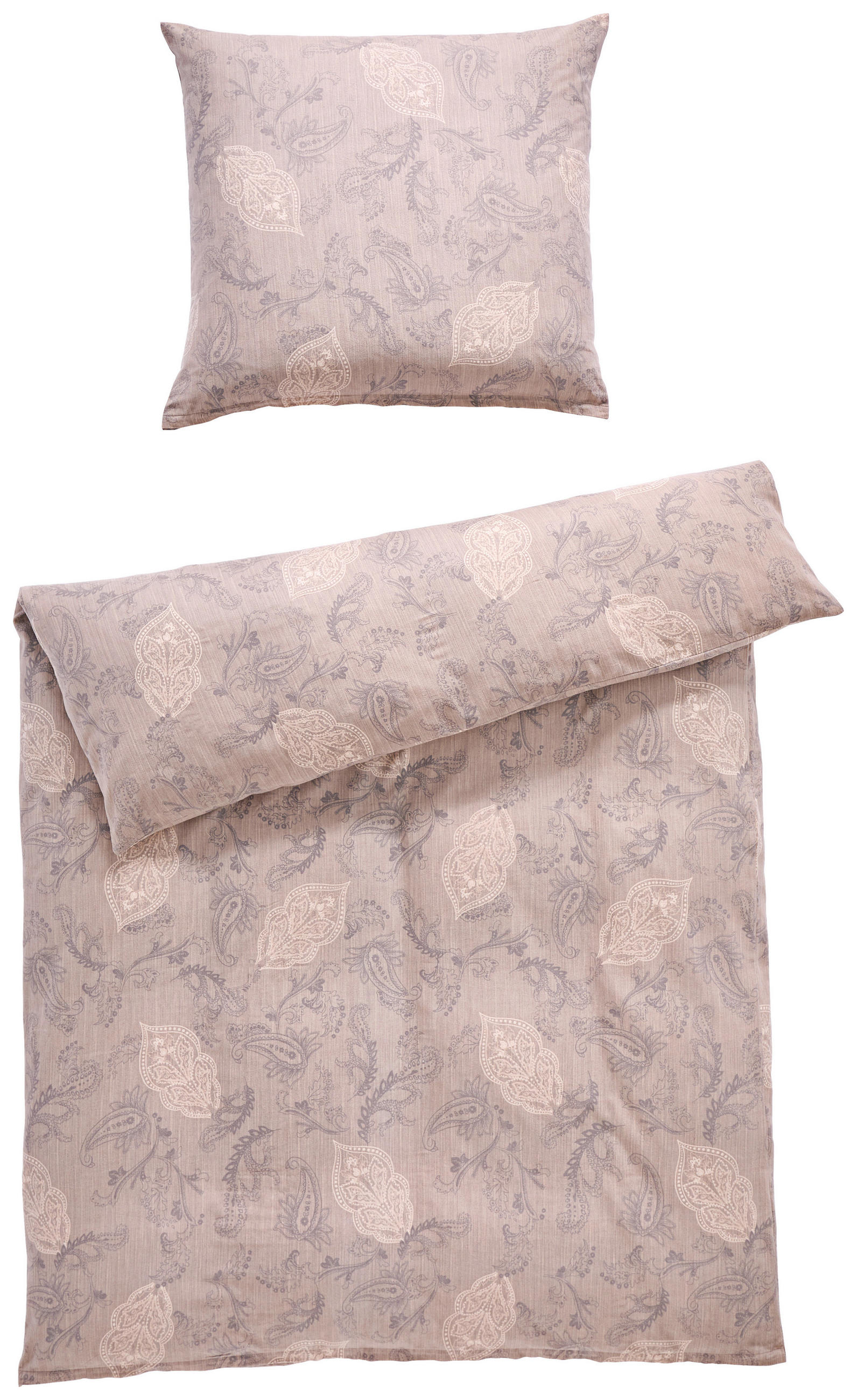 BETTWÄSCHE Atelier Flanell 155/220 cm  - Braun, Basics, Textil (155/220cm) - Estella