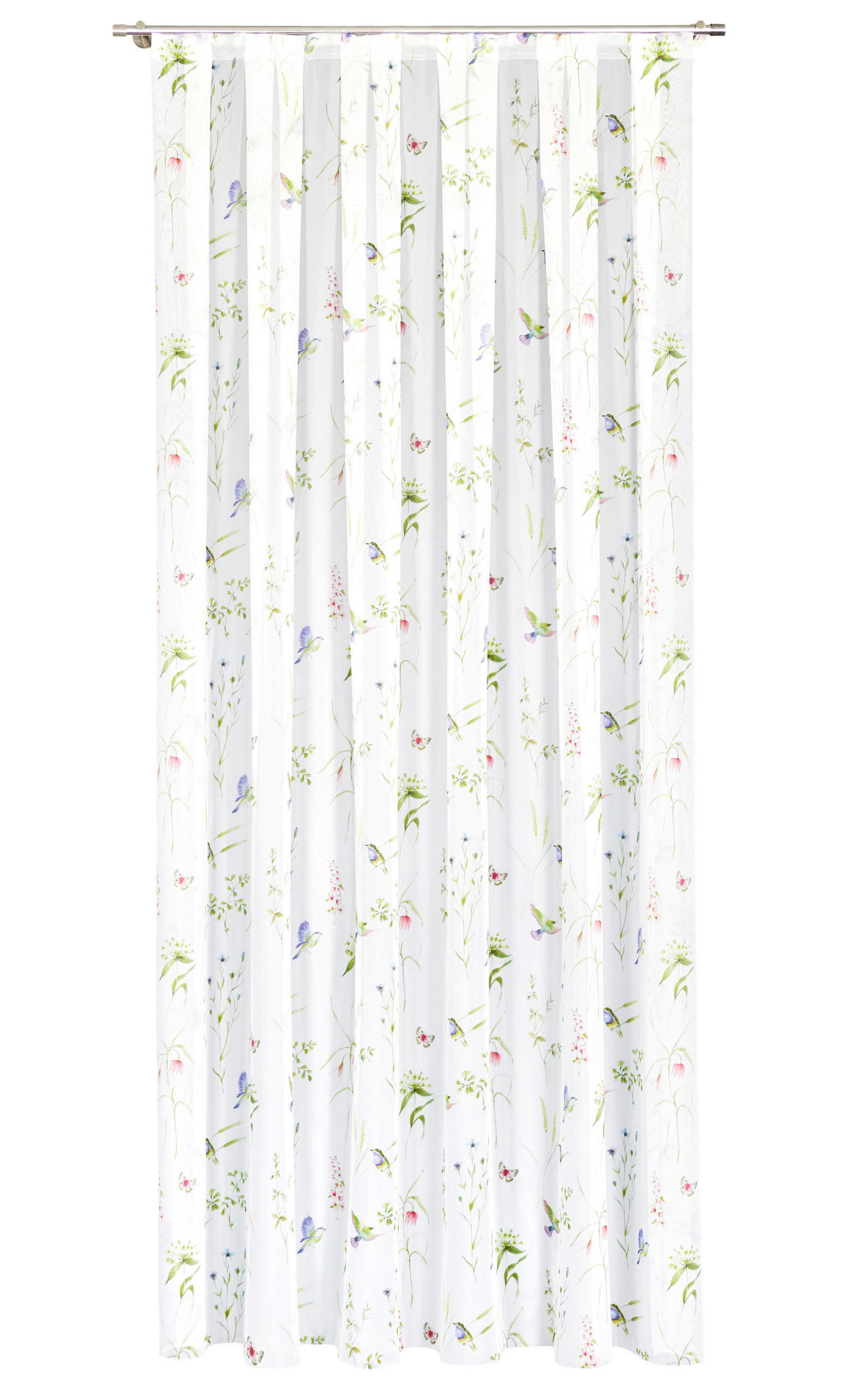 Perdea Tip Plasă  - lila/alb, Basics, textil (290cm)