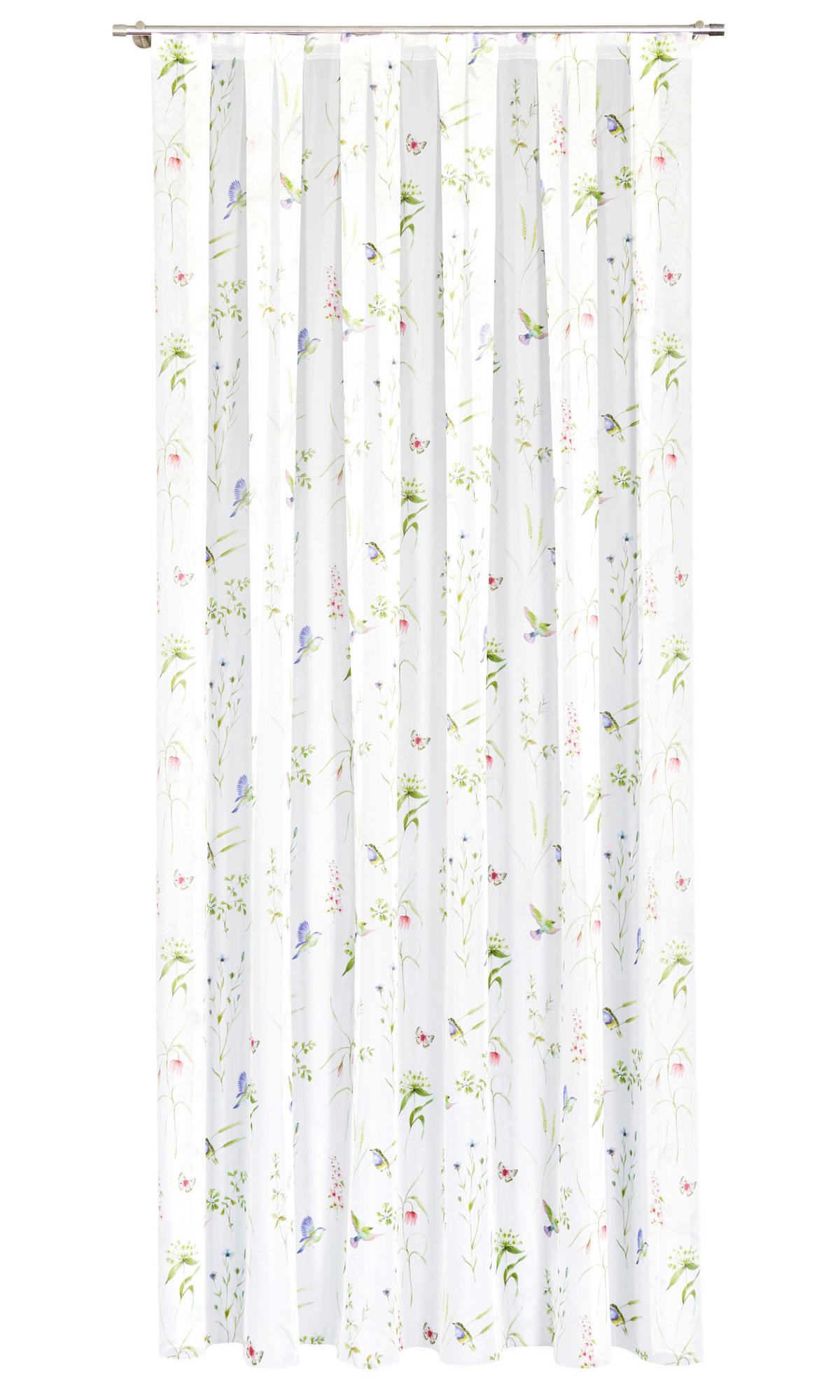 Perdea Tip Plasă  - lila/alb, Basics, textil (290cm)