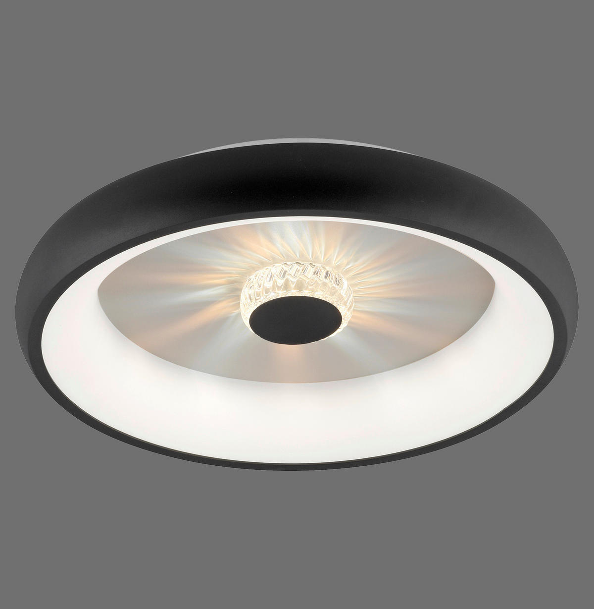 LED MENNYEZETI LÁMPA - fekete, Design, műanyag/fém (46,5/9,5cm)