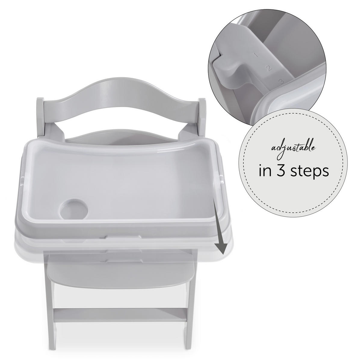 ESS- UND SPIELBRETT Alpha Tray  - Grau, Trend, Kunststoff (46/56,5/22,5cm) - Hauck