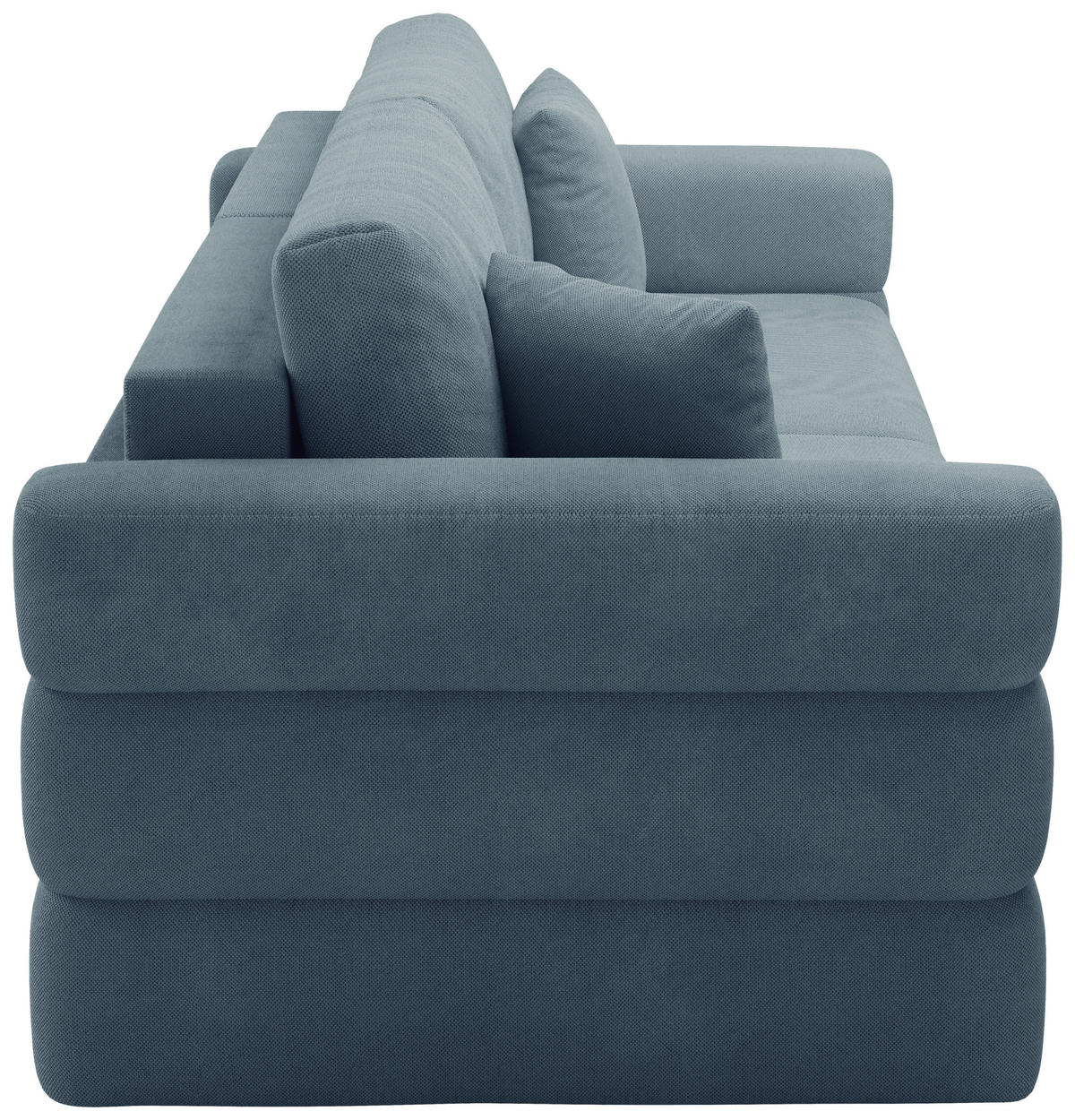SCHLAFSOFA TERAZZO in Webstoff Blau  - Blau/Schwarz, Design, Kunststoff/Textil (254/93/167cm) - Livetastic