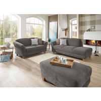 RÉCAMIERE in Flachgewebe Grau  - Naturfarben/Grau, KONVENTIONELL, Holz/Textil (194/84/91cm) - Sit & More