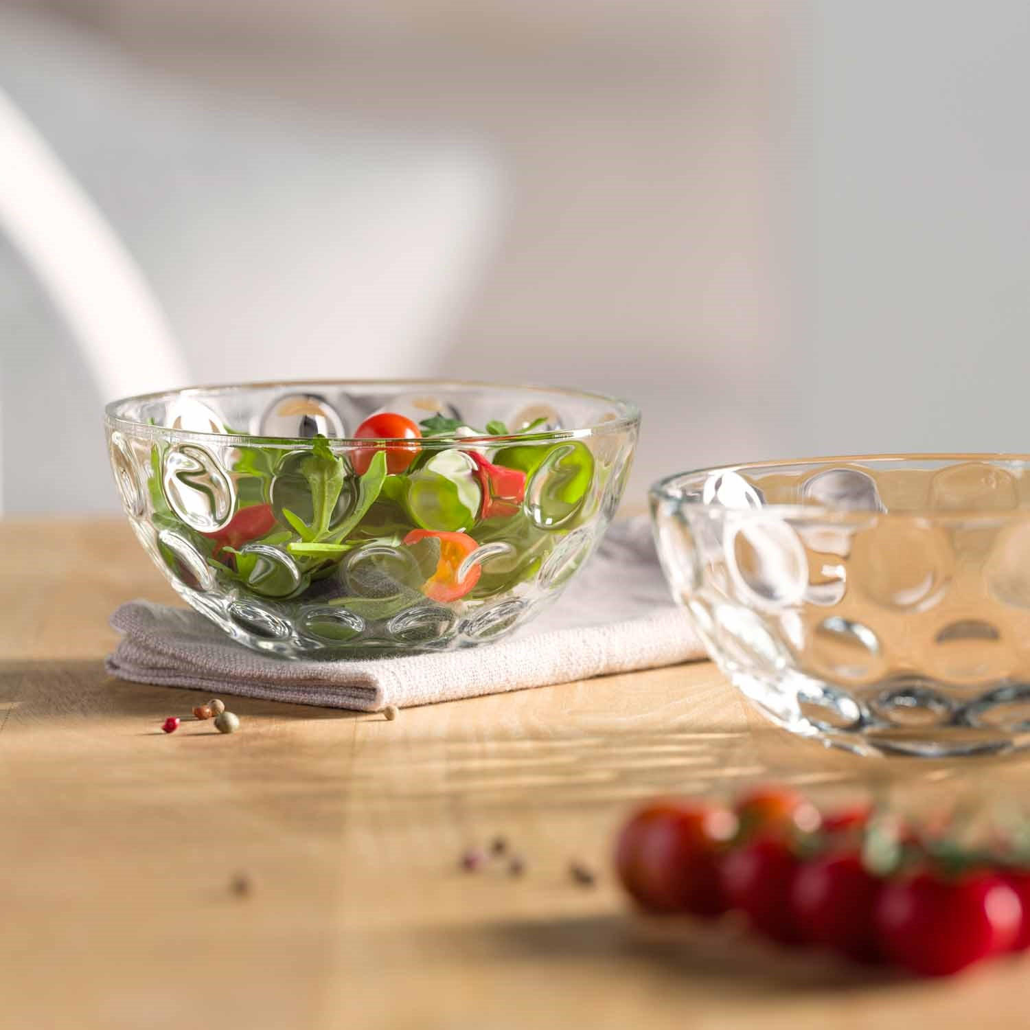 MÜSLISCHALENSET Cucina Optic 4-teilig  - Transparent, Design, Glas (14,00/6,50/14,00cm) - Leonardo