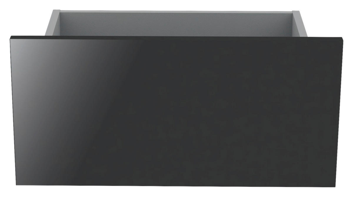 SCHUBLADE 45/22/37 cm   - Anthrazit Hochglanz, Konventionell, Holzwerkstoff (45/22/37cm) - Hom`in