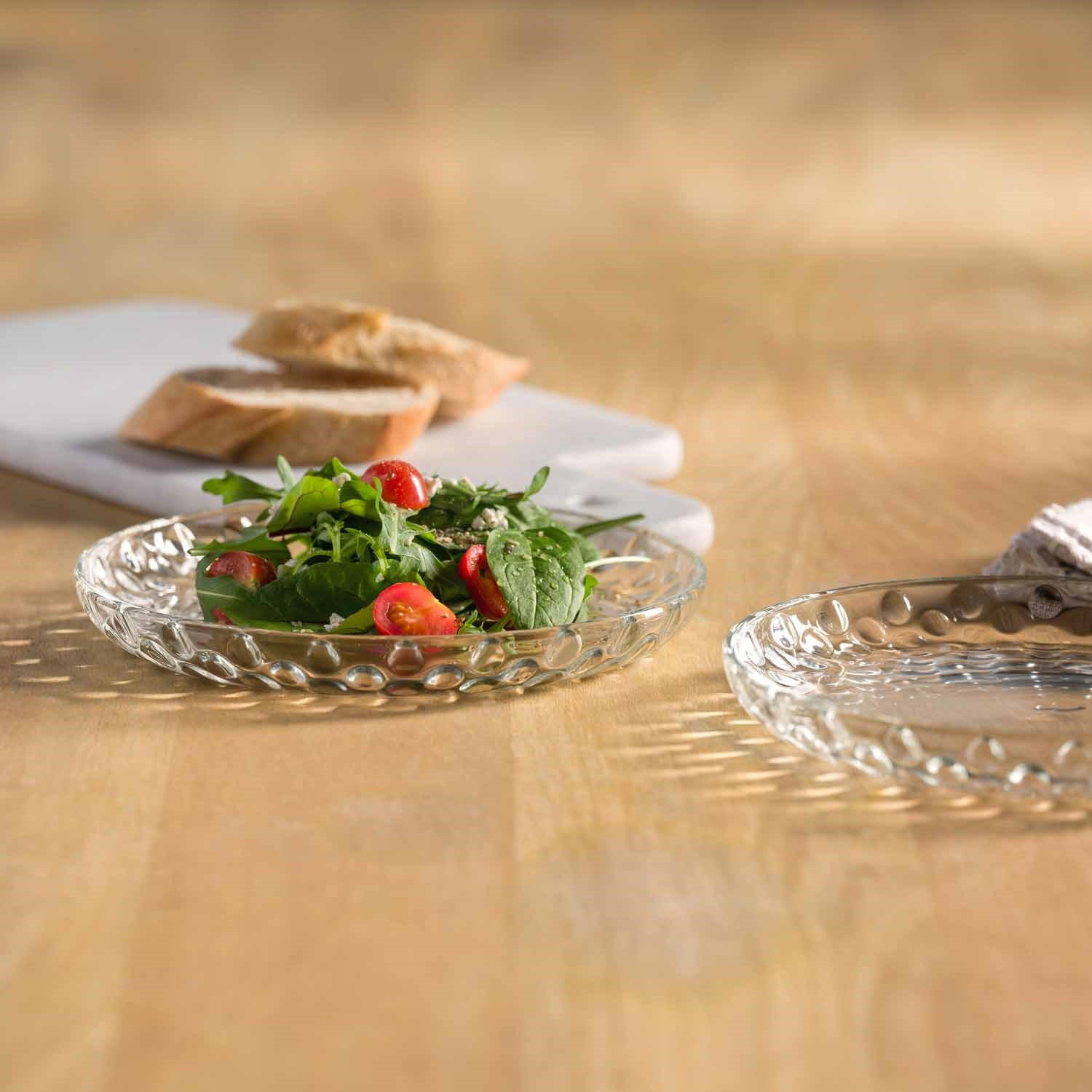 TELLERSET Cucina Optic 4-teilig  - Transparent, LIFESTYLE, Glas (18,00/2,10/18,00cm) - Leonardo