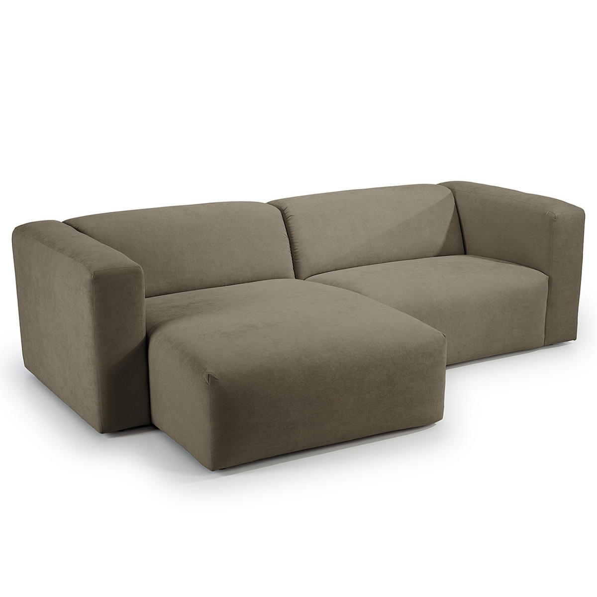 ECKSOFA in Struktur Dunkelgrau  - Dunkelgrau, Modern, Textil (255/72/160cm) - Trendmanufaktur