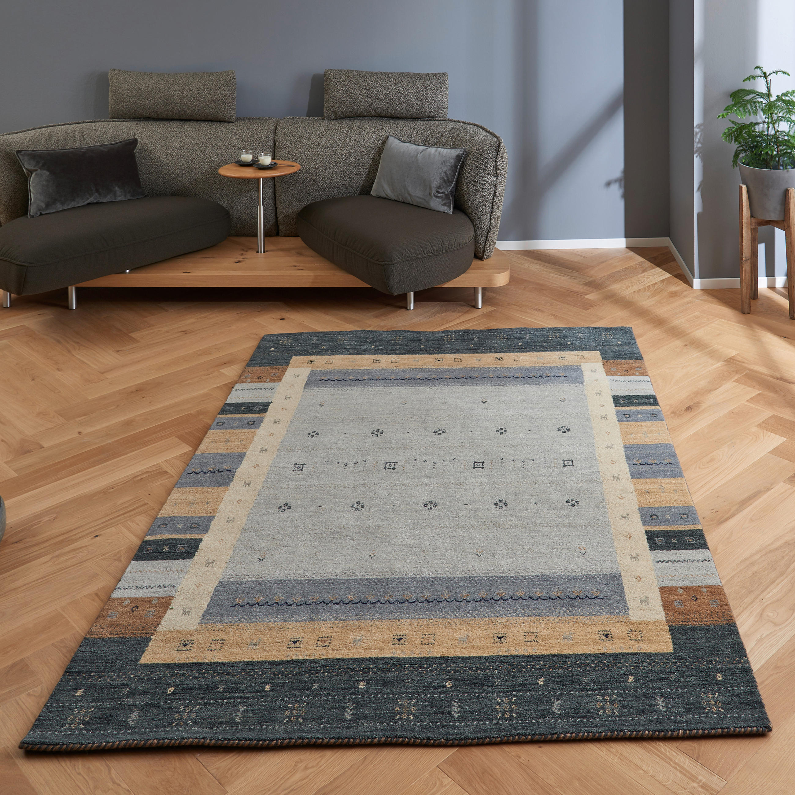 ORIENTALISK MATTA 200/300 cm Baba Jan  - silver, Klassisk, textil (200/300cm) - Cazaris