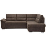 ECKSOFA Dunkelbraun Lederlook  - Dunkelbraun, KONVENTIONELL, Kunststoff/Textil (251/193cm) - Cantus