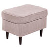 HOCKER in Textil Rosa  - Schwarz/Rosa, Basics, Holz/Textil (63/43/42cm) - MID.YOU