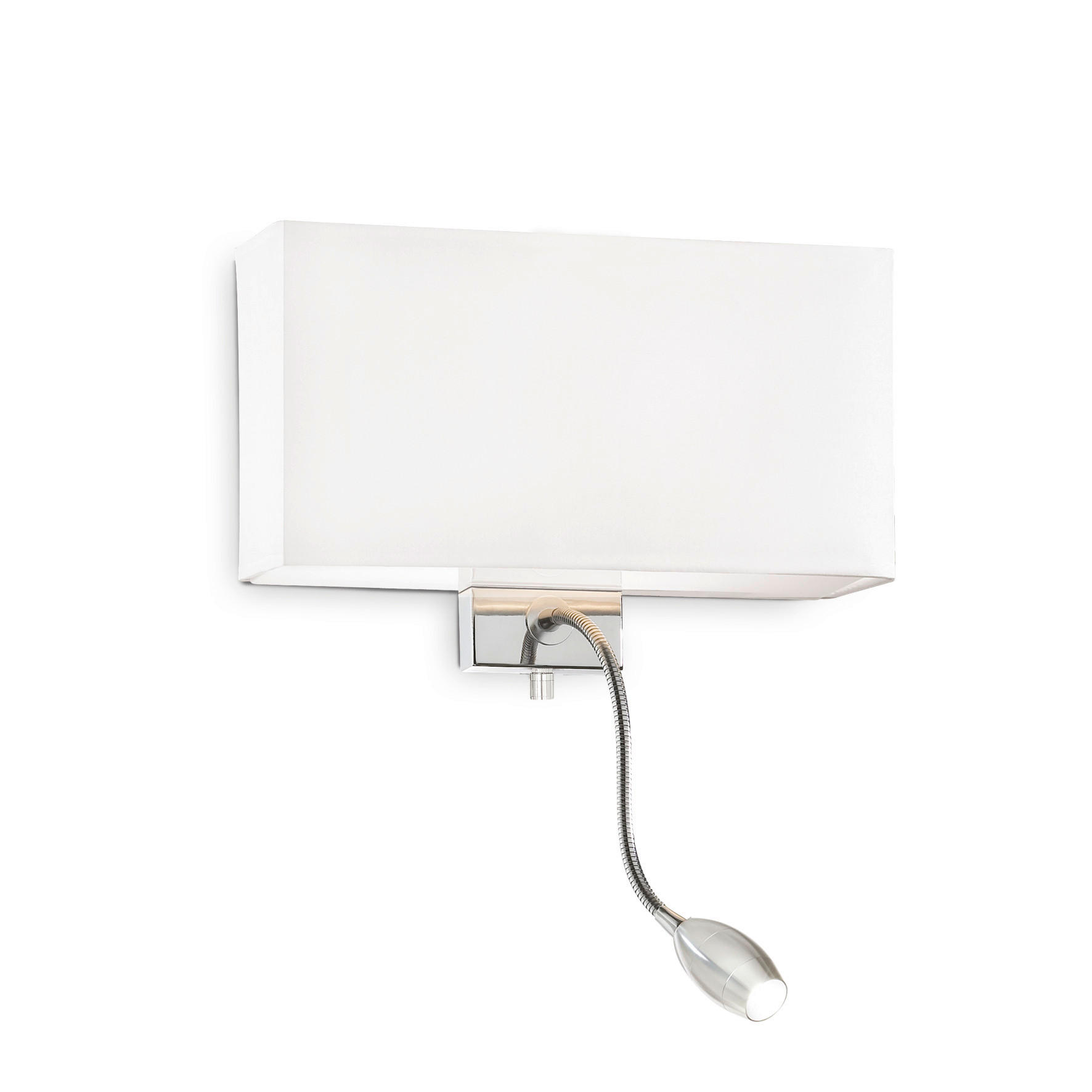 Ideal Lux Wandleuchte Hotel AP2 Bianco Weiß, Chrom 11x22.5x32 cm